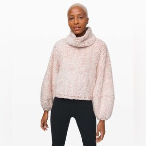 Lululemon Warmth Restore Sherpa Pullover Heathered Copper Clay Size Large/XL